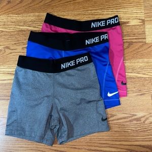Nike Pro Shorts (Set of 3)